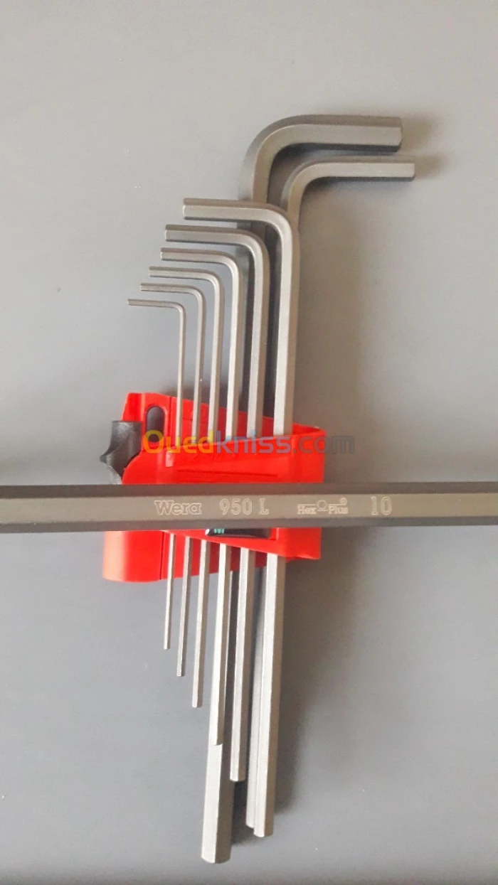 Jeu clés allen wera, hex-plus 9 pièces made in germany.