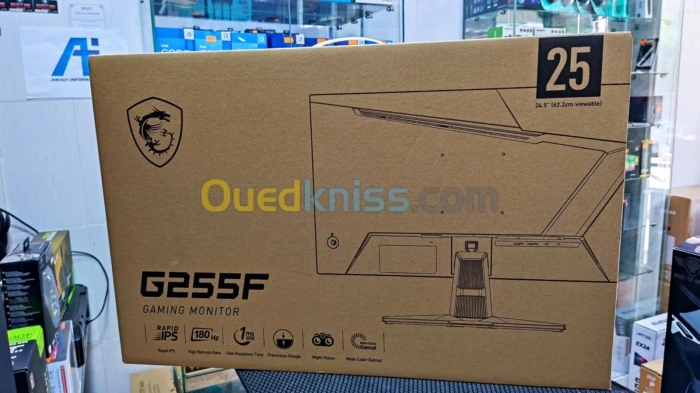 MSI G255F Écran gaming FHD 25 pouces 180hz 1ms ips
