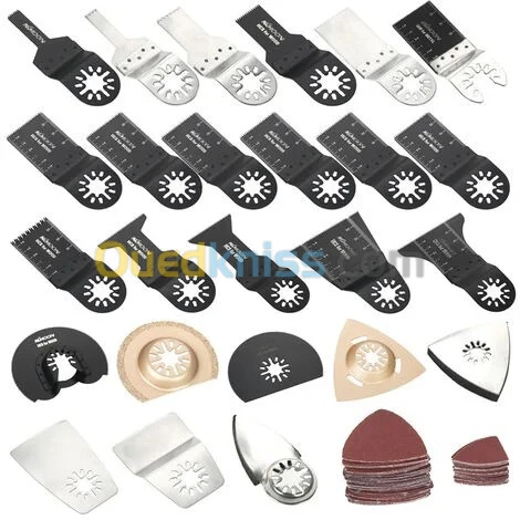 KKmoon 100 pcs Mix Kit Lame Oscillante Outil Multi Scie Multimaster Makita Bosch Rockwell Sonicraft