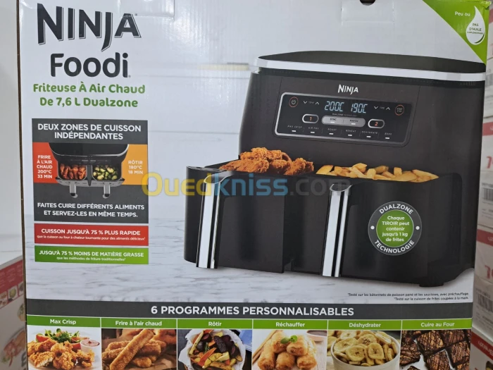 FRITEUSE NINJA AIR FRYER 7.6L 6PROGRAMME 2470WATT EUROPÉEN