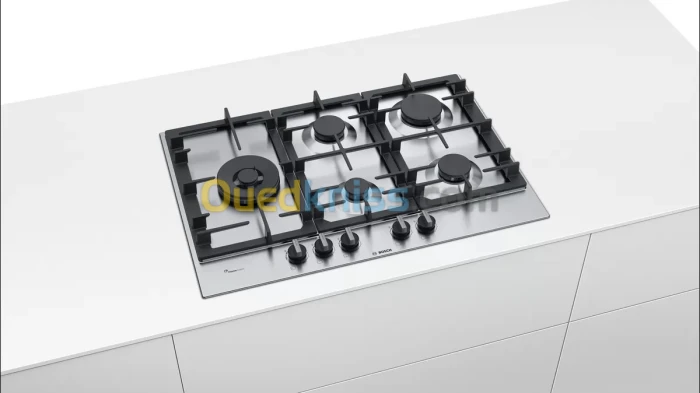 PLAQUE DE CUISSON BOSCH 5 FEUX INOX 75CM SÉRIE 6 FLAME SELECT