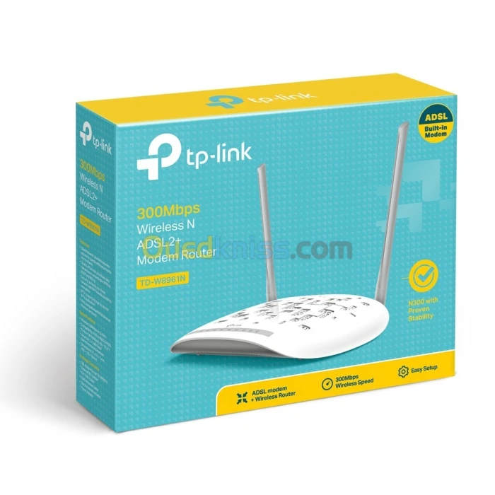 Modem Routeur TD-W8961N ADSL2+ WiFi N 300 Mbps