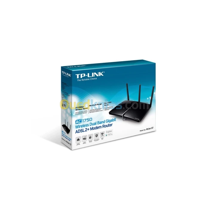 TP-Link Archer D7 Modem Routeur ADSL2 AC 1750 Mbps