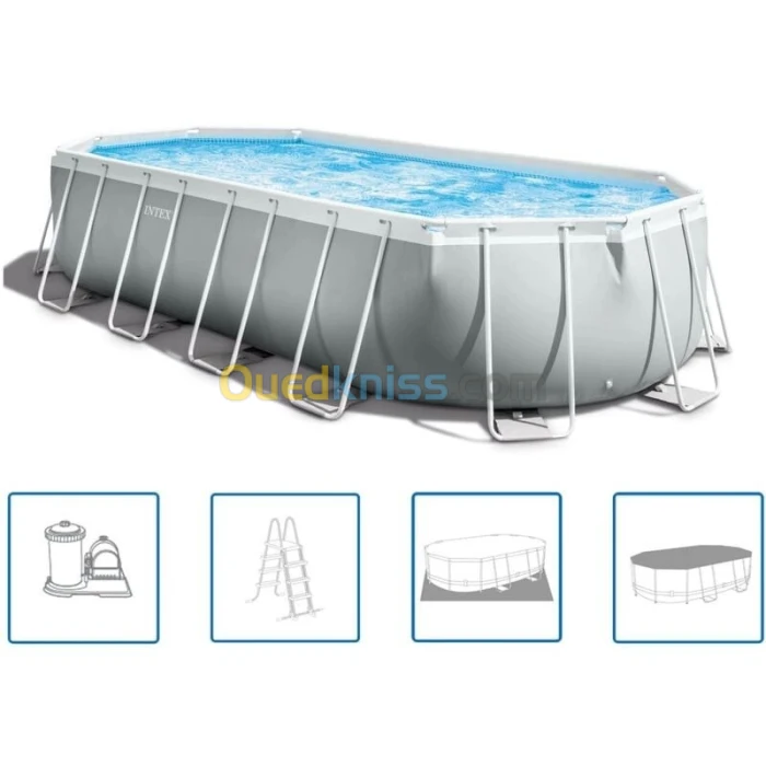Piscine Intex Prism Frame Ovale 6.10 X 3.05 X 1.22 M