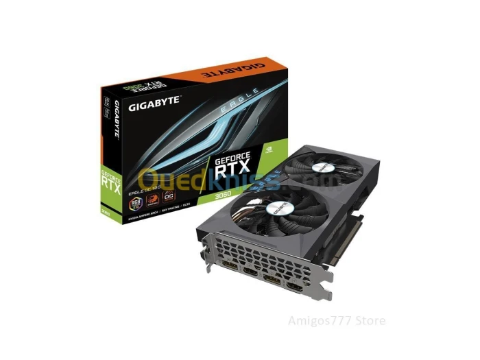 Gigabyte GeForce RTX 3060 EAGLE OC 12G -LHR - GDDR6 - Dual HDMI/Dual DisplayPort - PCI Express