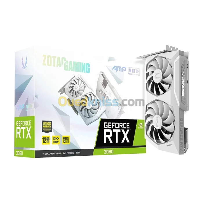 ZOTAC Gaming GeForce RTX 3060 AMP White Edition 12GB GDDR6 192 bit