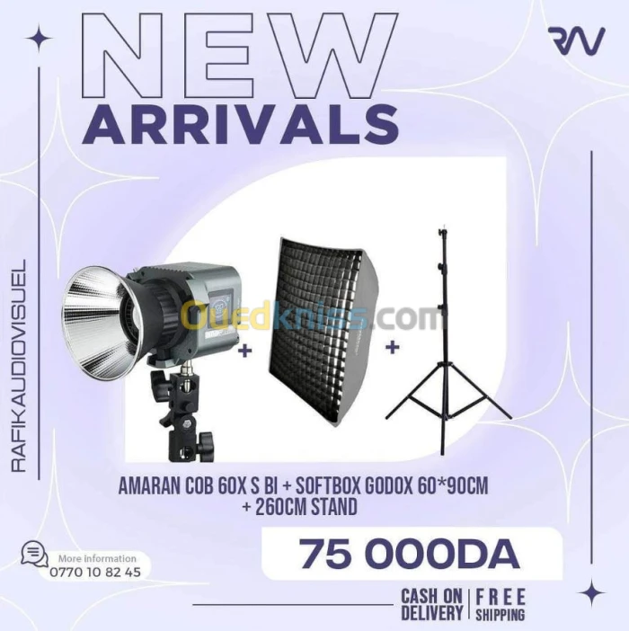 Kit lumière continue Aputure Amaran 60x