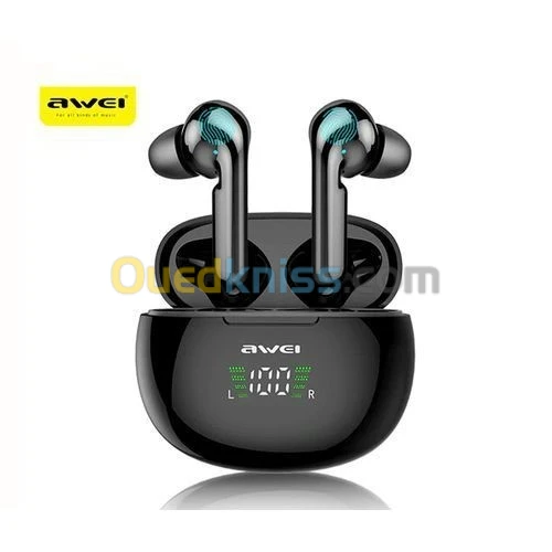 Awei Écouteurs Sans Fil TWS-T15P Noir