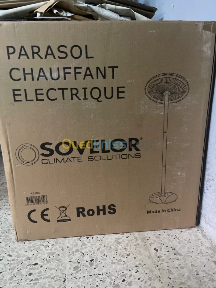 Parasol chauffant electrique