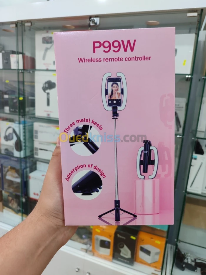 Ring light pour smartphone 360 , avec luminosité variable avec télécommande P99W