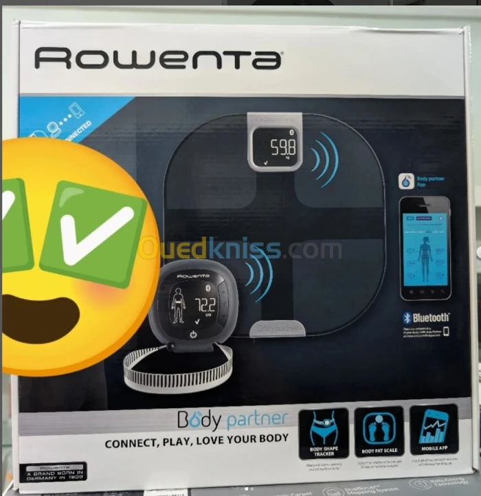 Rowenta  Body Partner Shape balance  sans fil Smart Connectée au téléphone portable 