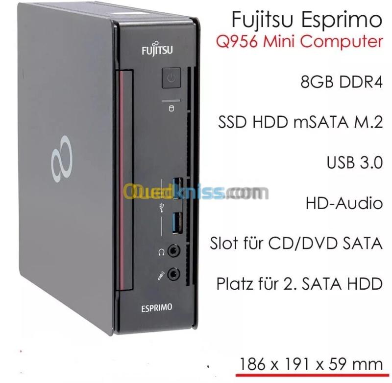 MINI PC Fujitsu Esprimo Q556 Core i3 7e generation 3,2 GHz - SSD 256 Go RAM 4 Go 10