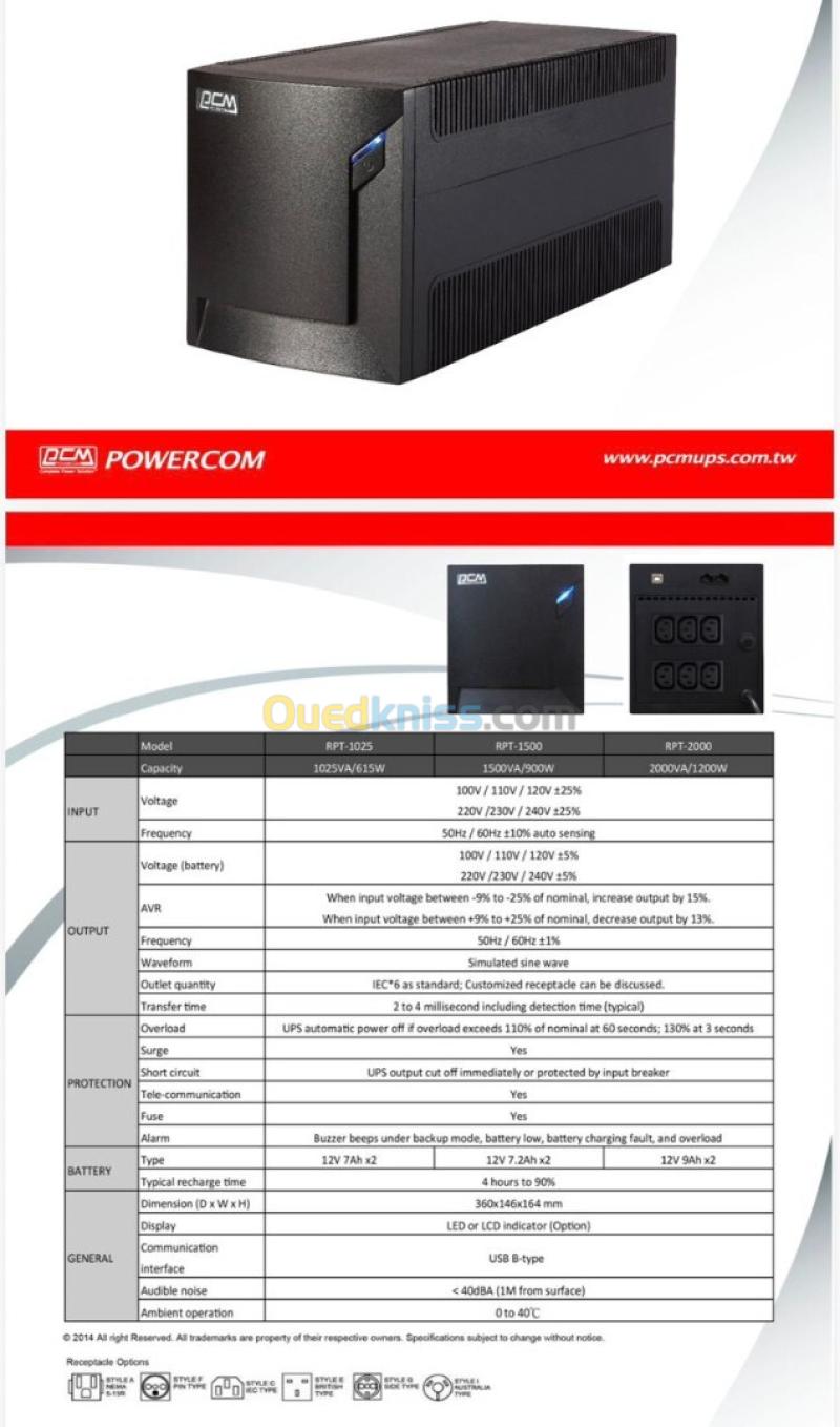 Onduleur Online Powercom 9