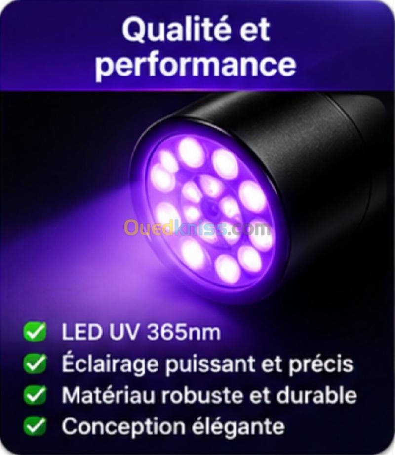 Torche rechargeable ultraviolet light lampe uv 365 nm 3