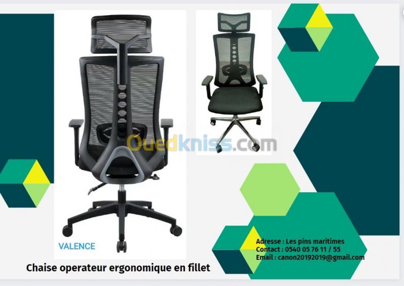  Chaise operateur ergonomique en filet