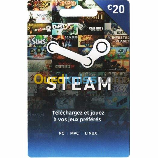 carte steam 20euro