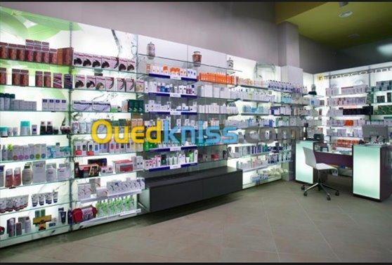 comptoir et étagère pharmacie algerie