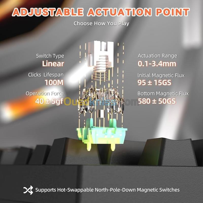 Clavier Attack Shark R82 HE (8KHz / Snap Tap / Rapid Trigger) 6