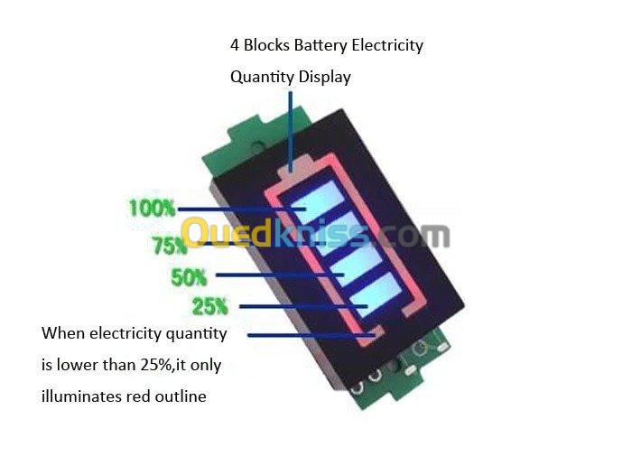  indicateur niveau batterie 2S 3S 4S 5S Arduino 