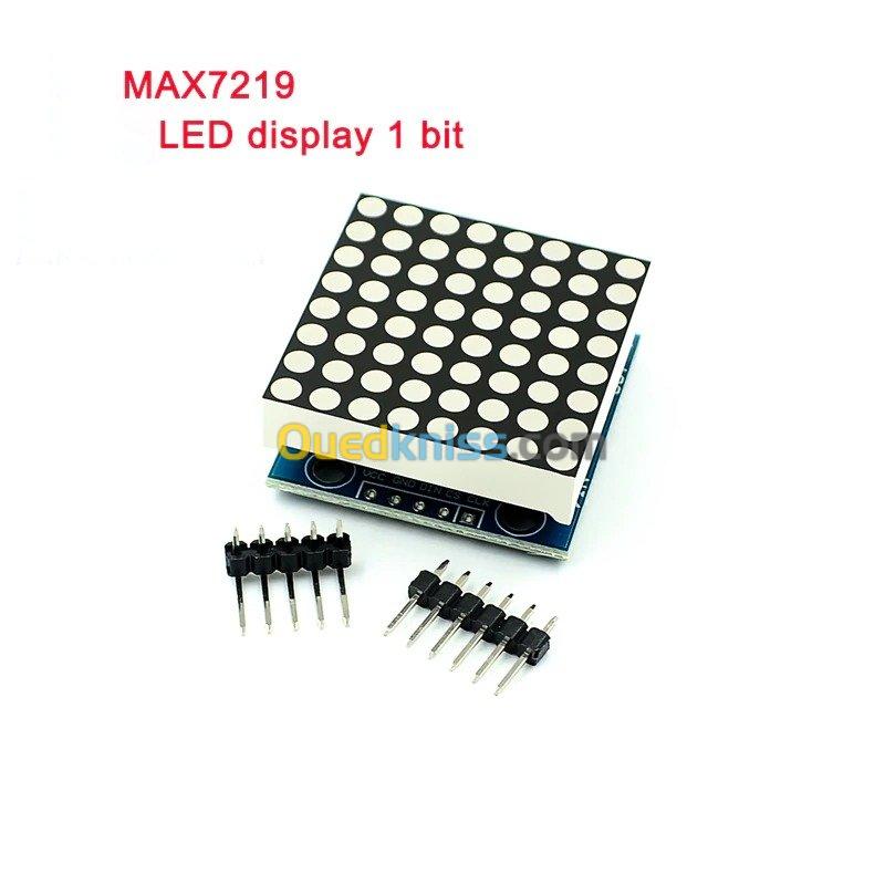 Matrix MAX7219  :1 bit  ET  4  bit Arduino  