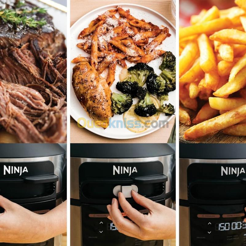 Ninja Multicuiseur Foodi MAX Air Fryer Smart Lid 14 fonctions de cuisson 7.5L Autocuiseur Cuisson sous pression Friture à l'air 4
