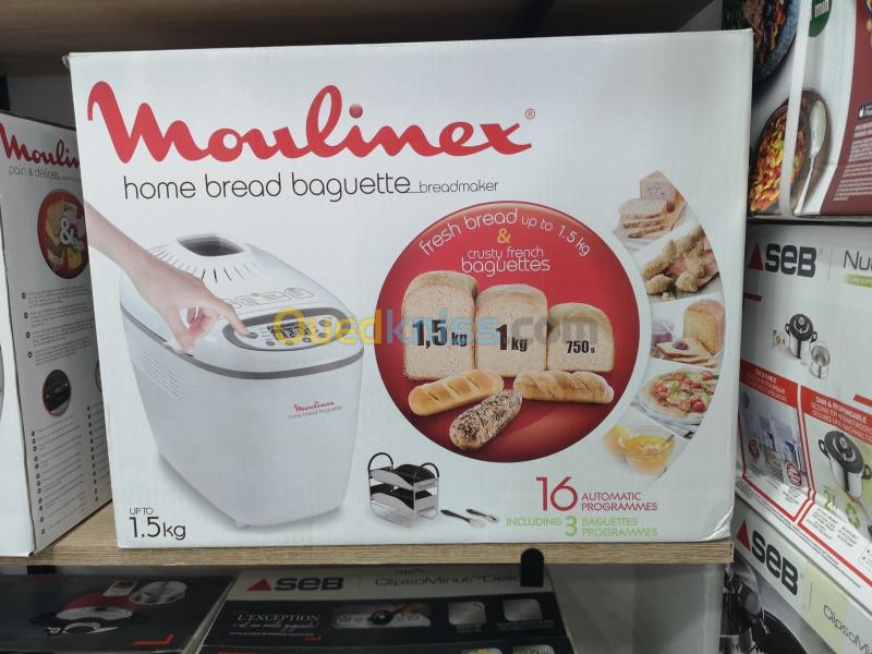Machine à pain Moulinex Home Bread Baguette  16 programmes 1,5 kg  1600 W 5
