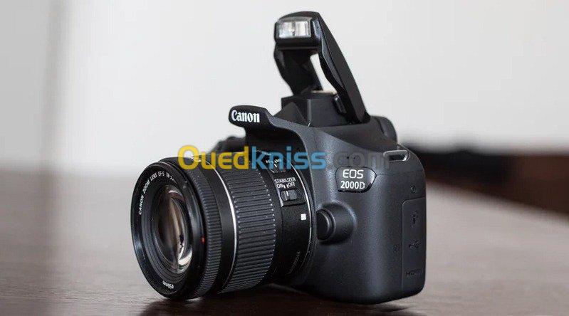 Canon EOS 2000D - Reflex 24.1 MP - Ecran LCD 3" - Full HD - Wi-Fi - NFC + Objectif EF-S 18-55 mm