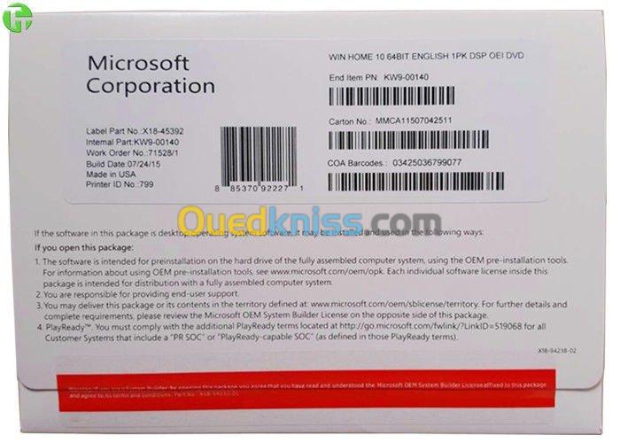  Licences Microsoft windows pro 8.1/10/11