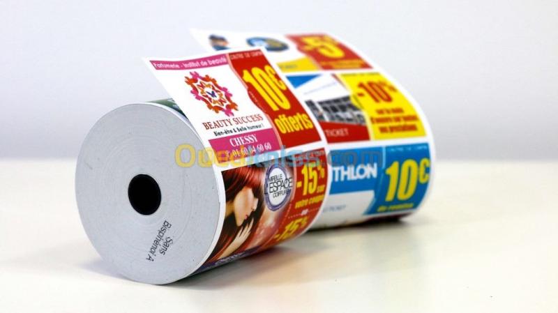 Rouleau papier thermique (Ticket de caisse, TPE, DAB, GAB, Parking,) -  Alger Algérie
