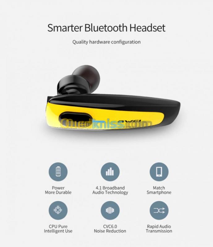 Ecouteur sans-fil bluetooth AWEI N3 avec microphone pour conduite