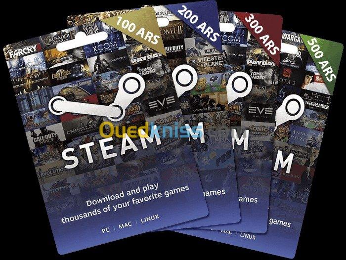 Codes Steam - اكواد ستيم Global/Europe/Emirates/Turkey/Argentine