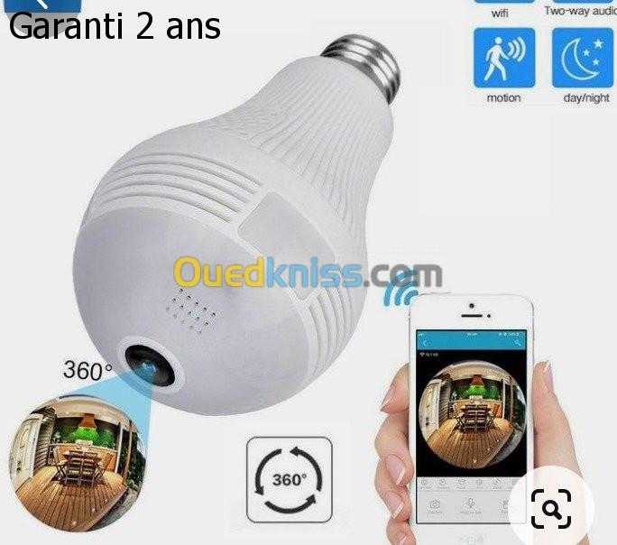 CAMERA SURVEILLANCE WIFI LAMPE AMPOULE FULL HD 360 DEGREE - Alger