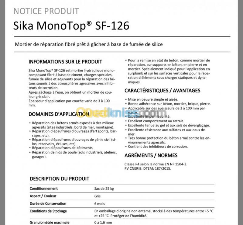 Sika-Mortier de réparation