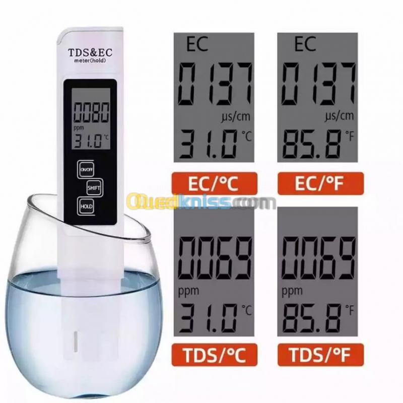 3 EN 1 TDS conductimètre température 