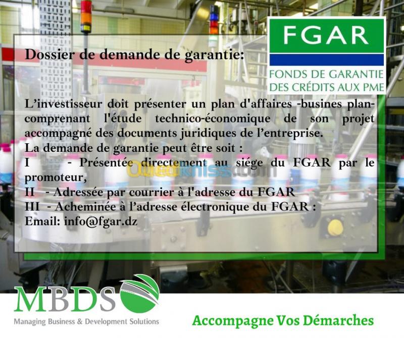 Dossier de demande de garantie-FGAR