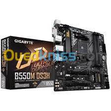 Carte mére Gigabyte B550M DS3H Micro ATX Socket AM4 AMD B550 - 4 x DDR4 - SATA 6Gb/s + M.2 - USB 3.1