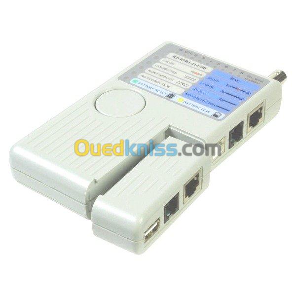 Testeur de cable réseau RJ11/RJ45/USB 6
