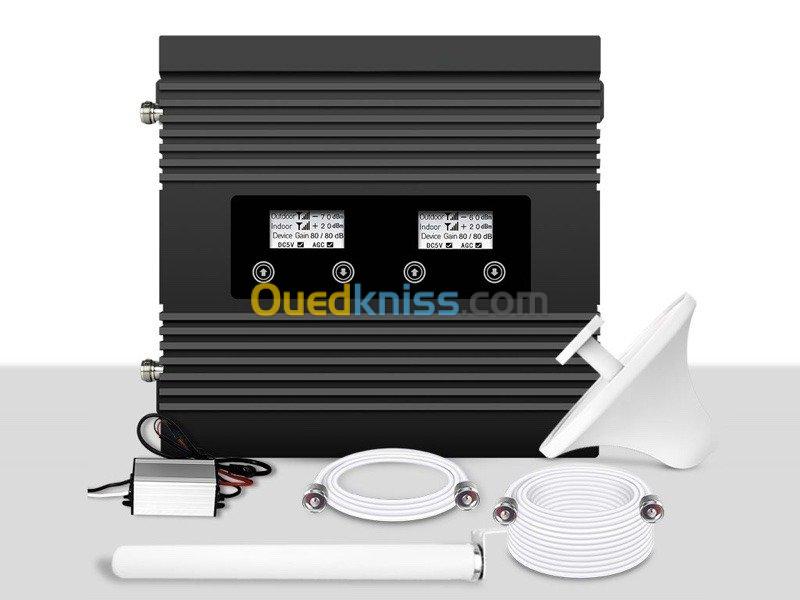  Amplificateur Repeteur GSM Dual Band 4G-3G DCS 1800-2100 Antenne Omni 500m²