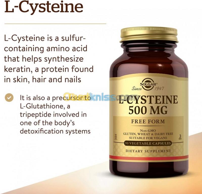 L-Cystéine - 500mg - 90 Capsules - USA