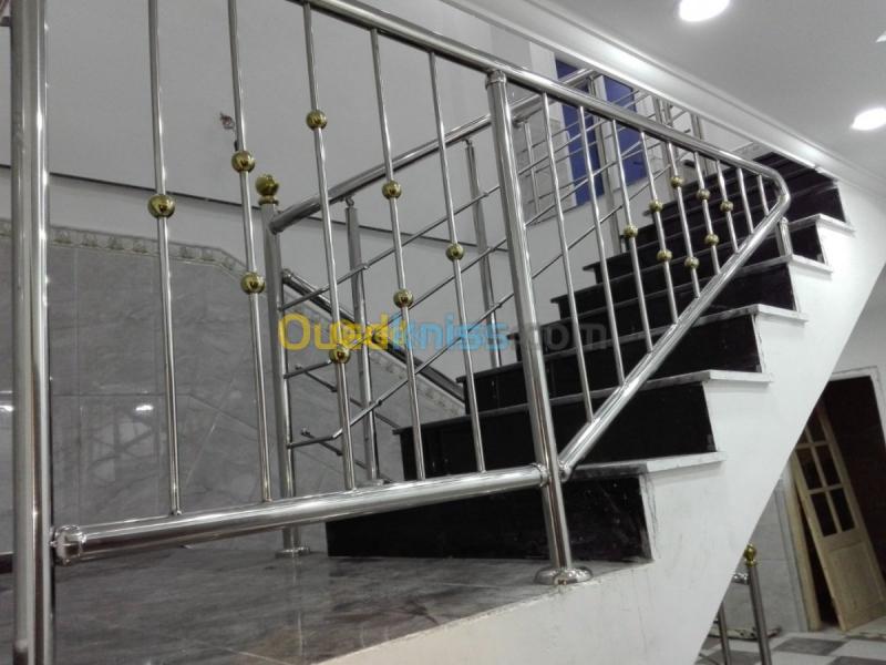 Rampe d'escalier Garde corps en verre 