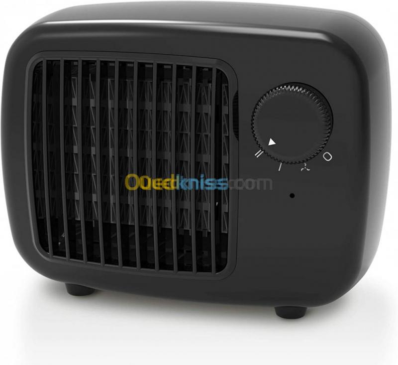  ZEEFO Mini radiateur soufflant en céramique Noir avec modes de chauffage 900W/600W