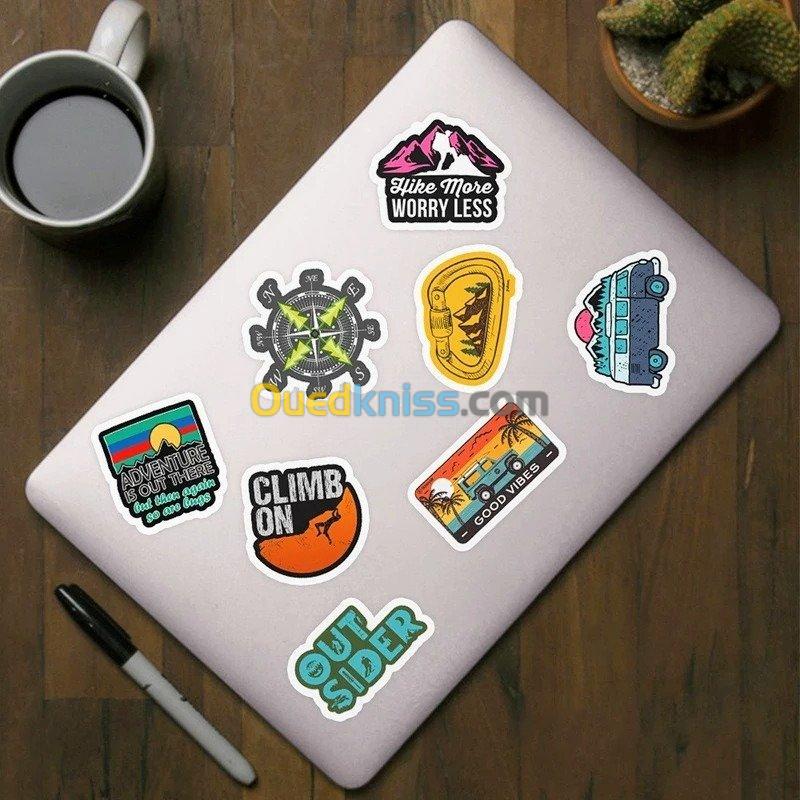 Stickers Autocollants Camping Aventure