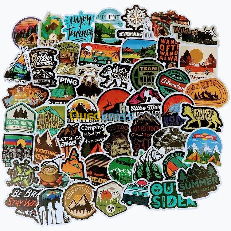 Stickers Autocollants Camping Aventure