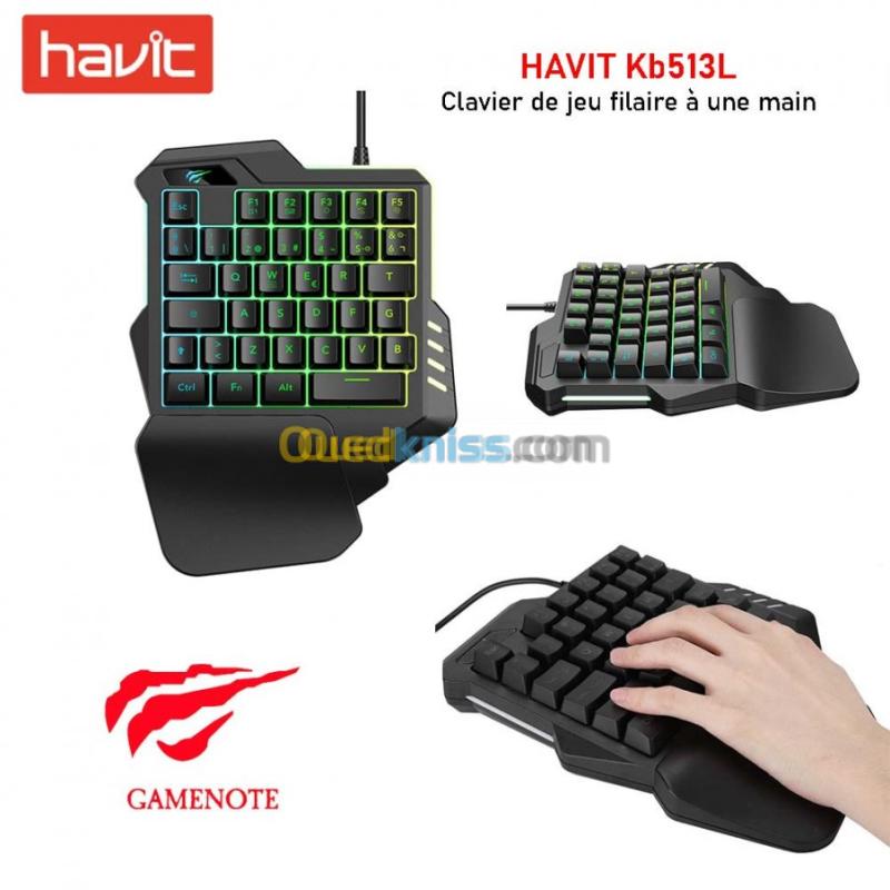 Mini Clavier Filaire Gaming USB RGB HAVIT KB513L