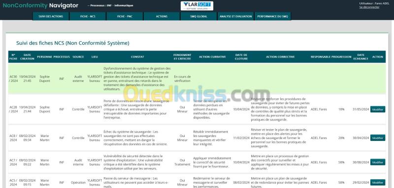 Logiciel de gestion des non conformités ISO 9001 v2015 2