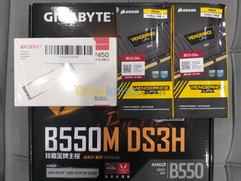  GIGABYTE B55OM DS3H + 16GB CORSAIR + ASGARD 1TB NVME SSD