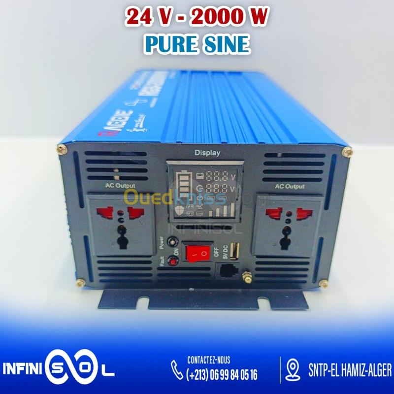 INVERTISSEUR 24V 220V 2000W PURE SINE 2