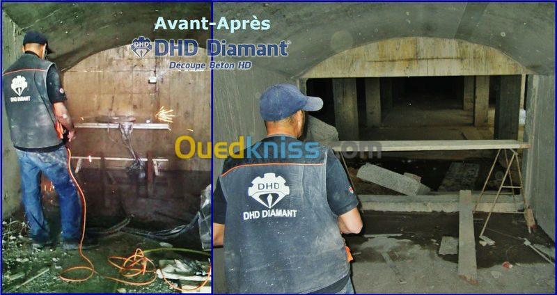  Sciage de béton armé au Disque/Algérie