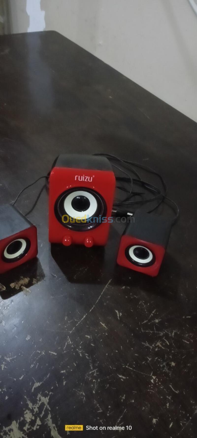سماعات Ruizu 2.1 حمراء جديدة 4