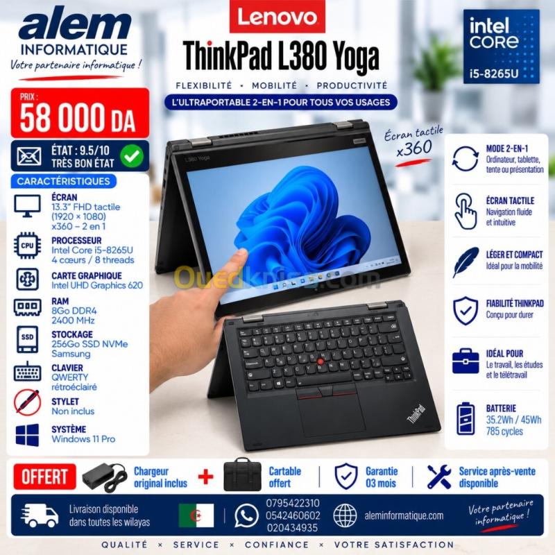 LENOVO THINKPAD L380 YOGA / CORE i5 / 8Go / 256Go 7